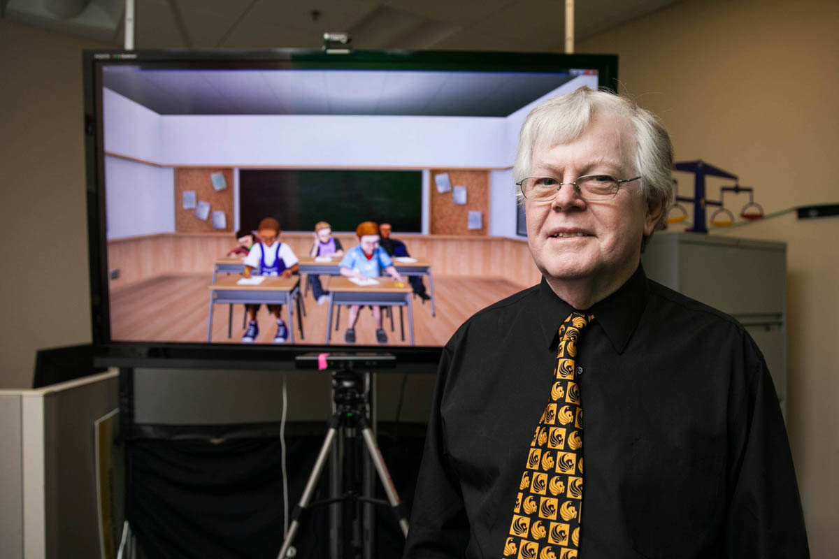 Man Displaying Virtual Classroom