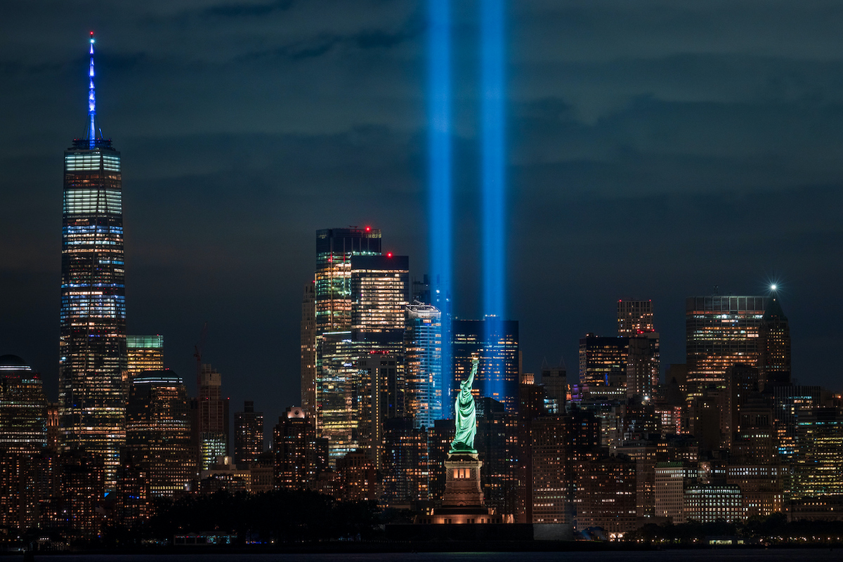 9/11 tribute in light