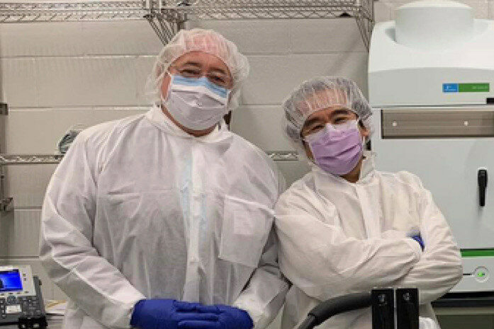 drs carrick and sugaya in their lab at ucf college of medicine