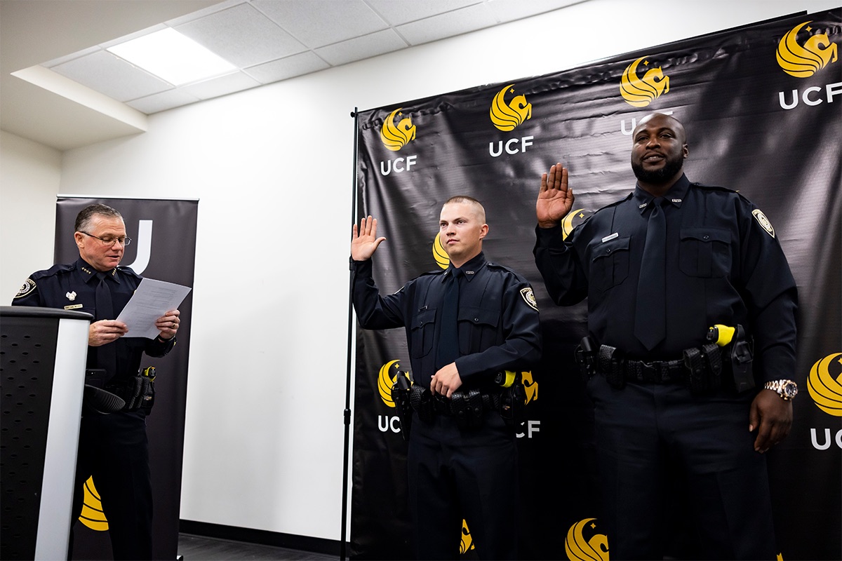 tommie duhart and rodger smith ucfpd swearing in