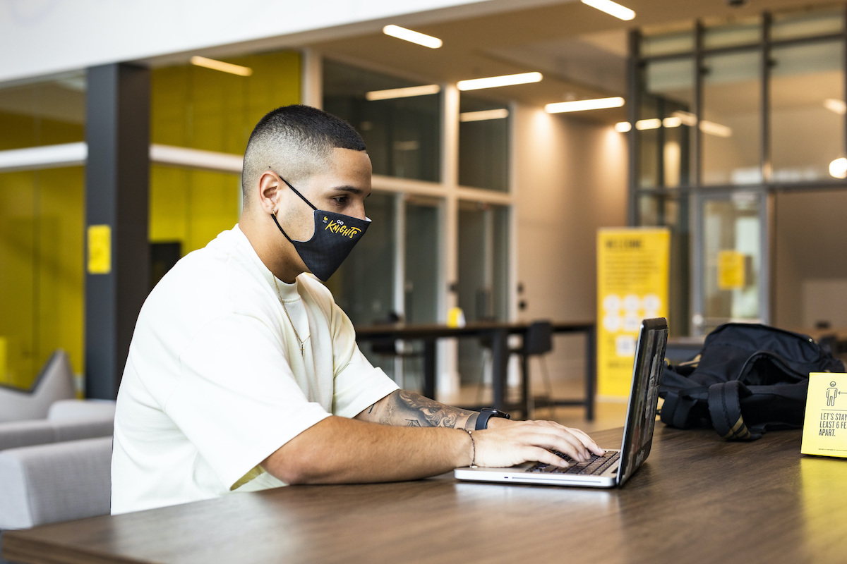 student on laptop